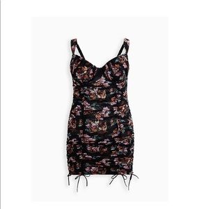 Mesh Floral Print Floral Chemise